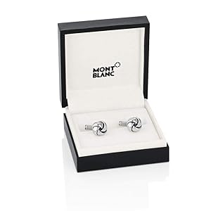 MONTBLANC ステンレスカフリンクス Cufflinks, round in stainless steel with exploding star
